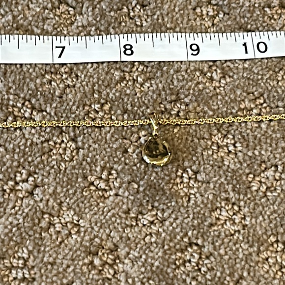 Nina Ricci Vintage Authentic Gold Plated Necklace W/“NR” Charm & Precious Stones - Picture 9 of 9